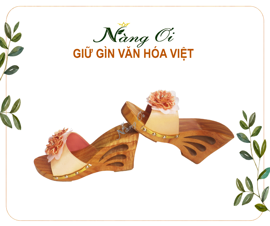 guốc mojcocj 3 giọt nước - thời trang phong cách vintage